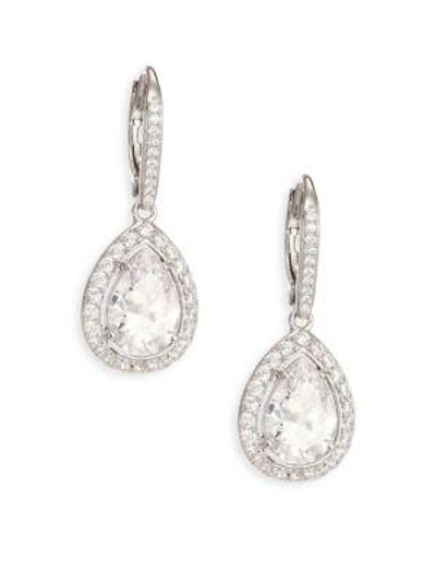 Shop Adriana Orsini Pavé Teardrop Earrings In Silver