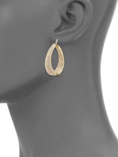 Shop Adriana Orsini Crystal Pavé Twist Hoop Earrings/1.25" In Gold