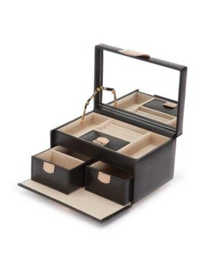 Shop Wolf Chloe Small Leather Jewelry Box In Black