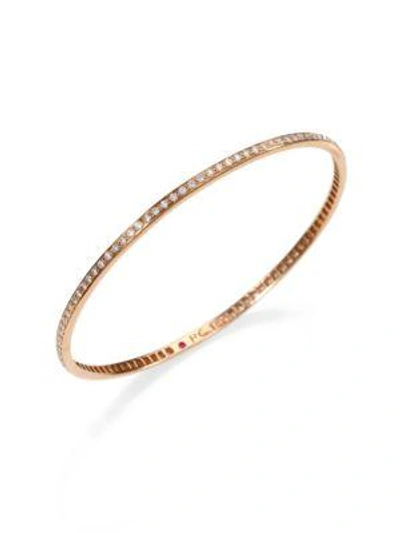 Shop Roberto Coin Diamond & 18k Rose Gold Bangle Bracelet