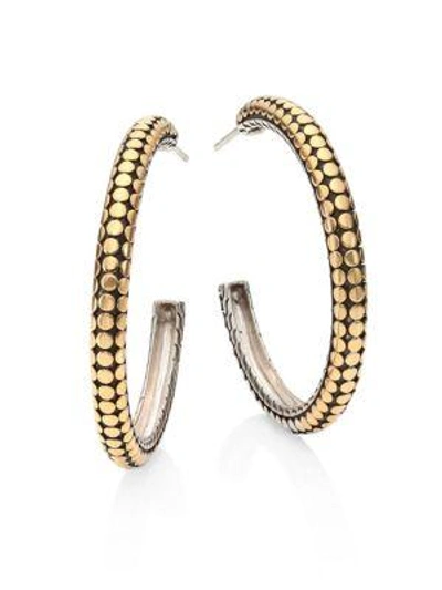 Shop John Hardy Dot 18k Yellow Gold & Sterling Silver Hoop Earrings