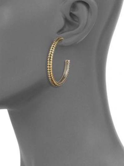Shop John Hardy Dot 18k Yellow Gold & Sterling Silver Hoop Earrings