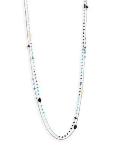 Shop David Yurman Bead Layering Necklace In Hampton Blue Topaz