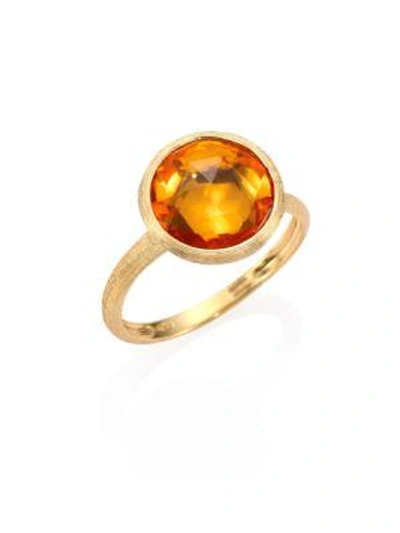 Shop Marco Bicego Jaipur Citrine & 18k Yellow Gold Medium Stackable Ring In Gold-citrine