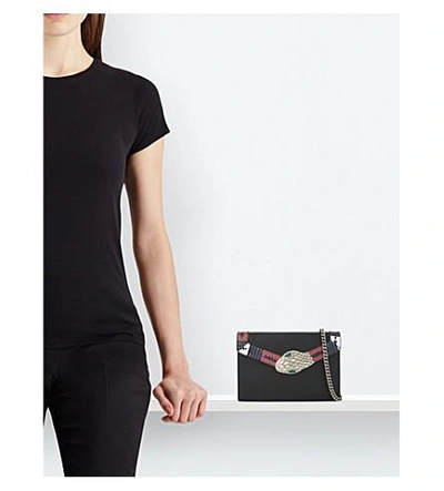 Shop Gucci Lilith Leather Shoulder Bag In Black