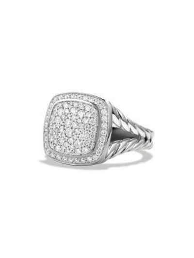 Shop David Yurman Albion Ring With Diamonds In Silver