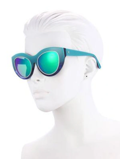 Shop Dax Gabler Cat Eye Sunglasses In Turquoise