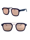 Grey Ant Notizia Square Mirrored Sunglasses, Blue/pink In Navy-pink