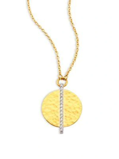 Shop Gurhan Lush Diamond Small 24k Yellow Gold Pendant Necklace