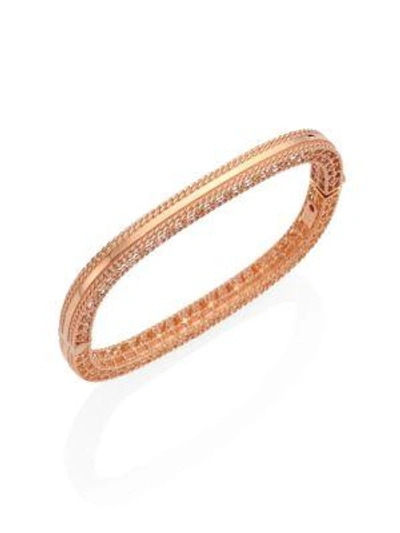 Shop Roberto Coin Women's Princess 18k Rose Gold Bangle Bracelet