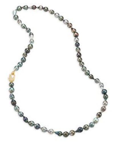 Shop Jordan Alexander 12mm-15mm Grey Baroque Tahitian Freshwater Pearl & Diamond Strand Necklace/36"
