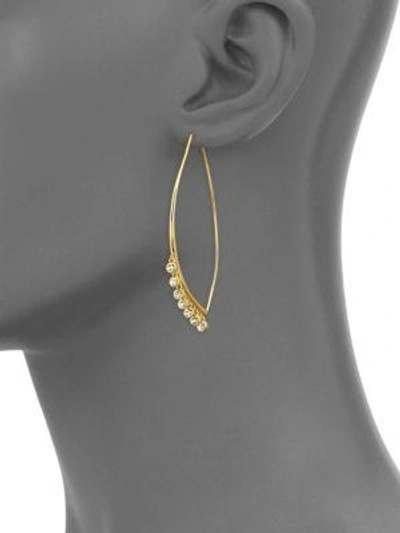 Shop Jules Smith Lure Crystal Fringe Threader Earrings In Gold