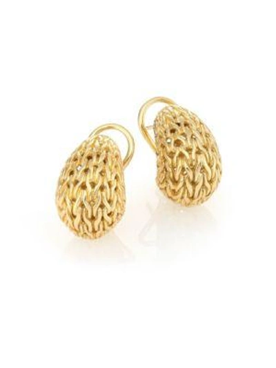 Shop John Hardy Classic Chain 18k Yellow Gold Huggie Earrings