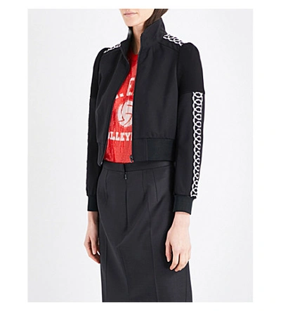 Junya Watanabe Puff-sleeve Jersey Jacket In Black