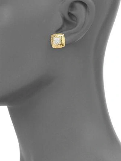 Shop John Hardy Dot Diamond & 18k Yellow Gold Stud Earrings