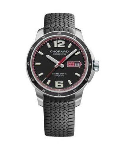 Shop Chopard Mille Miglia Gts Power Control Stainless Steel & Rubber-strap Watch In Grey
