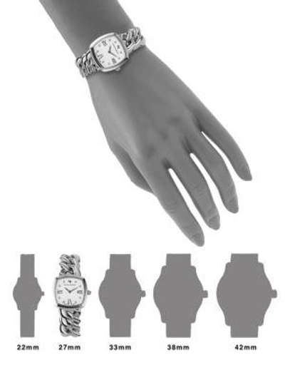 Shop David Yurman Albion 27mm Stainless Steel Quartz Watch With Diamonds In Silvertone