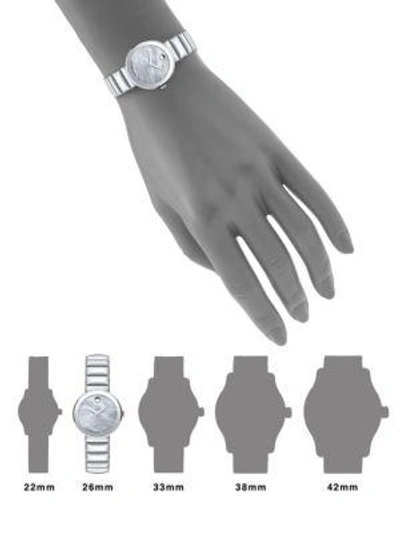 Shop Movado Sapphire Stainless Steel Bracelet Watch In Silver