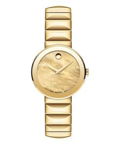 Shop Movado Sapphire Goldtone Stainless Steel Watch