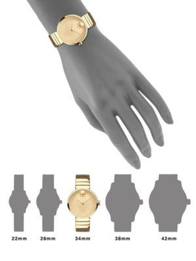 Shop Movado Movado Edge Goldtone Stainless Steel Bracelet Watch