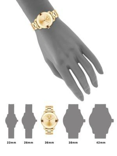 Shop Movado Bold Goldtone Ip Stainless Steel Bracelet Watch/36mm