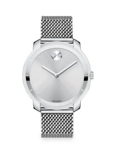 Shop Movado Women's Bold Stainless Steel Mesh Bracelet Watch In Silver