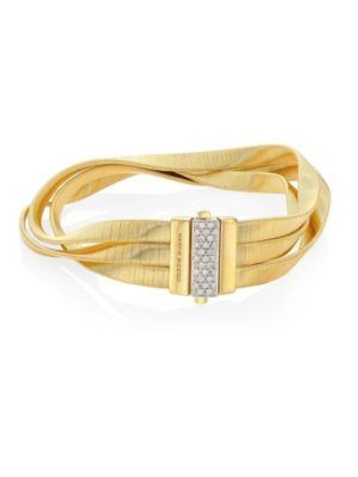 Shop Marco Bicego Marrakech 18k Yellow Gold Three-strand Bracelet