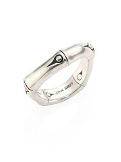 Shop John Hardy Bamboo Polished Sterling Silver Curved Band Ring