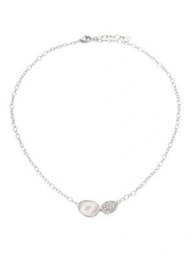 Shop Marco Bicego Lunaria Diamond & 18k White Gold Pendant Necklace