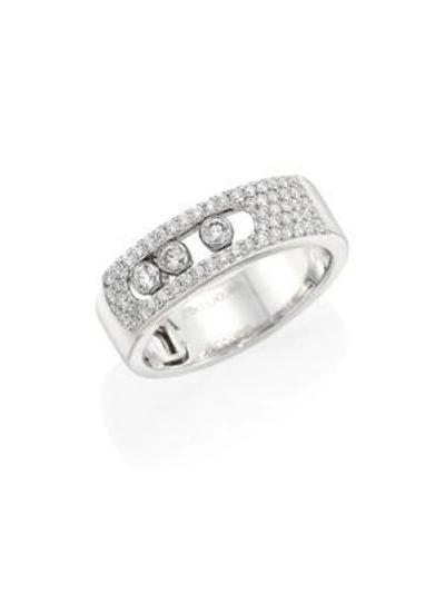 Shop Messika Women's Move Noa Pavé Diamond & 18k White Gold Ring