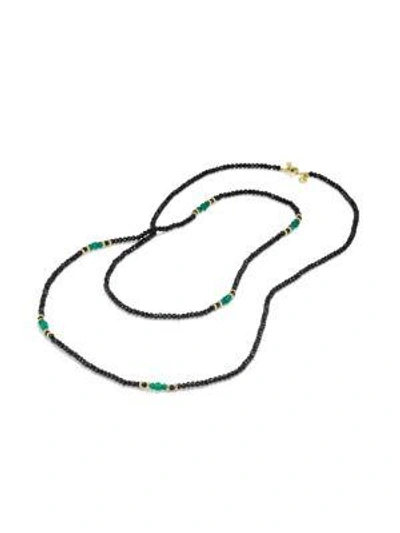 Shop David Yurman Osetra Tweejoux Necklace In Black-green Onyx