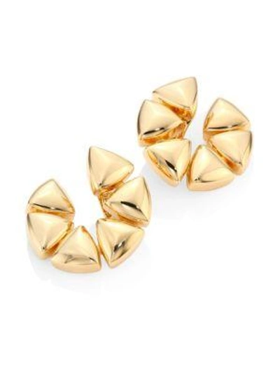 Shop Vhernier Women's Freccia Medium 18k Rose Gold Clip-on Hoop Earrings/1"