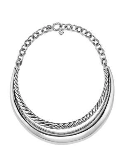 Shop David Yurman Pure Form Collar Necklace In Silver