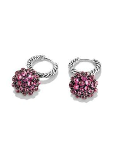 Shop David Yurman Osetra Drop Earrings With Rhodalite Garnet