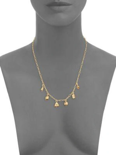 Shop Ileana Makri Women's Bells Small Pendant Necklace In Gold