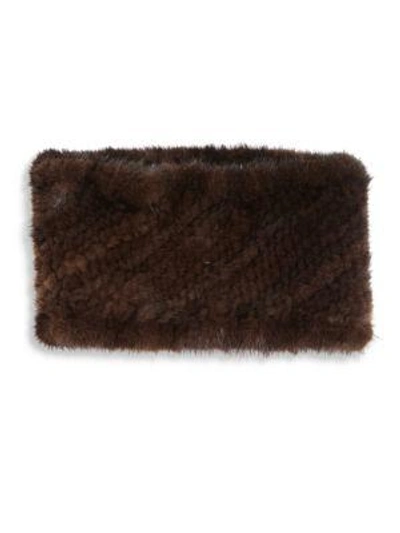 Shop The Fur Salon Women's Mink Fur Headband In Brown