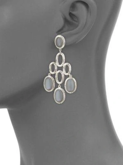 Shop John Hardy Bamboo Grey Moonstone & Sterling Silver Chandelier Earrings