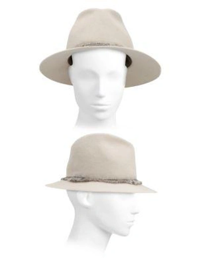 Shop Lola Hats Unibrow Wool & Rabbit Felt Fedora In Charcoal