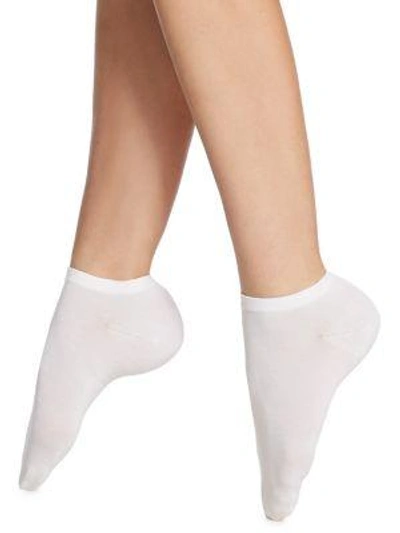 Shop Wolford Women's Cotton Sneaker Socks In White