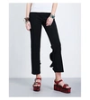 TOGA Ruffled cotton-blend cropped trousers