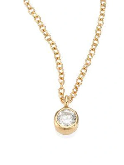 Shop Zoë Chicco Diamond & 14k Yellow Gold Pendant Necklace