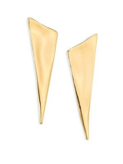 Shop Alexis Bittar Liquid Gold Angled Pyramid Earrings