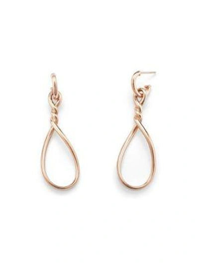 Shop David Yurman Continuance Large Drop Earrings In 18k Rose Gold
