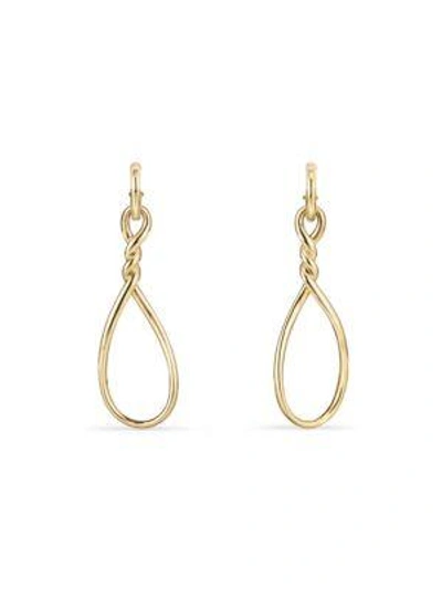 Shop David Yurman Continuance Large Drop Earrings In 18k Yellow Gold