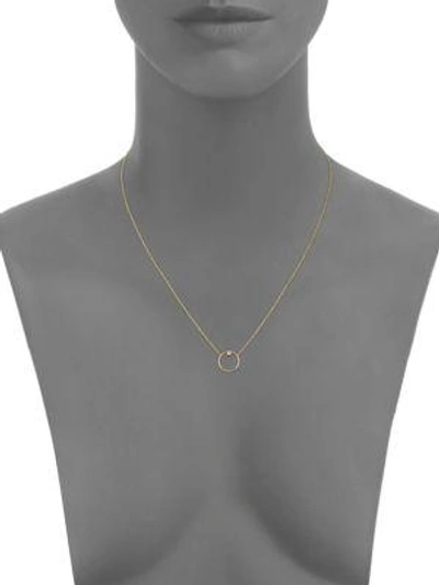 Shop Zoë Chicco Diamond & 14k Yellow Gold Circle Necklace