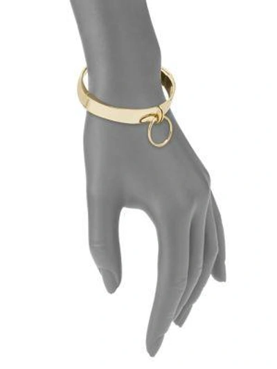 Shop Alexis Bittar Elements Lady O Hinge Bangle In Gold
