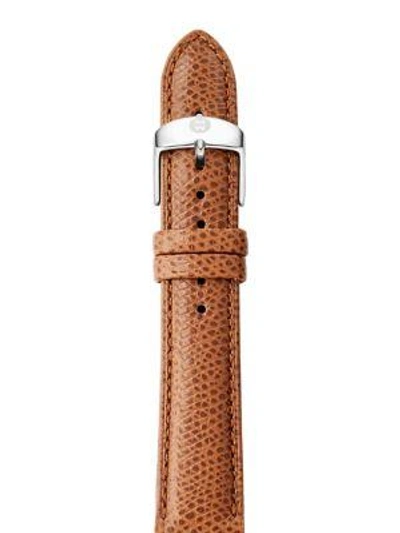 Shop Michele Watches Saddle Leather Watch Strap/16mm