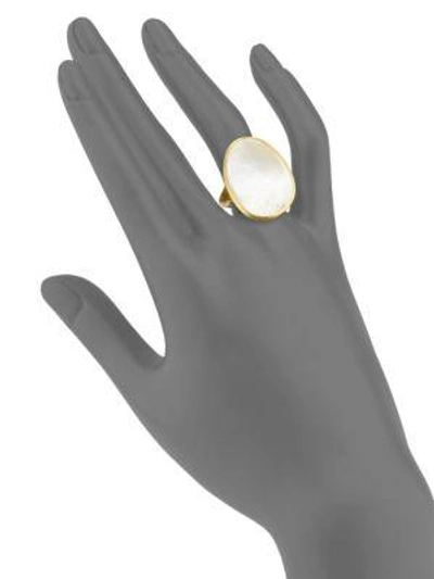 Shop Marco Bicego Women's Lunaria Mother-of-pearl & 18k Yellow Gold Ring In Mother Of Pearl