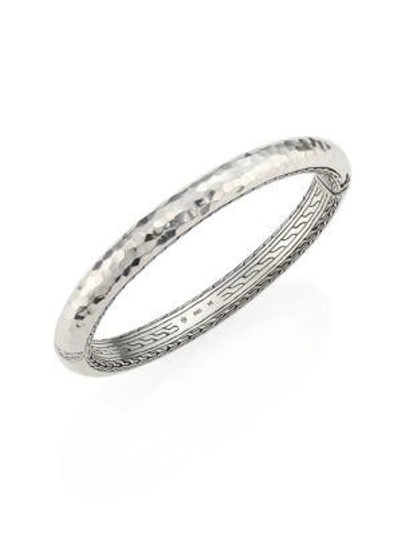 Shop John Hardy Women's Classic Chain Medium Hammered Sterling Silver Bangle