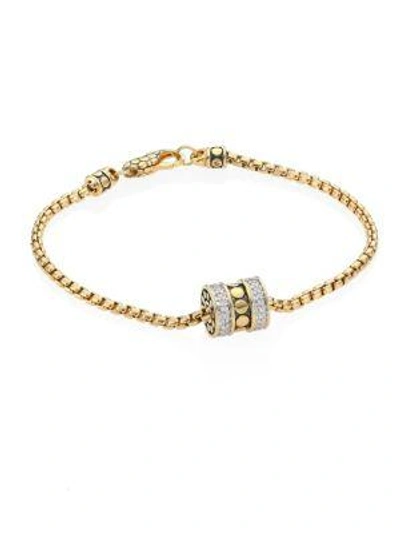 Shop John Hardy Dot Diamond & 18k Yellow Gold Roller Bracelet